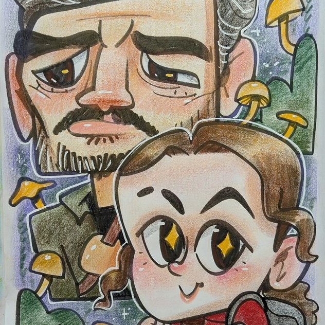 A "The Last Of Us" color caricature commission